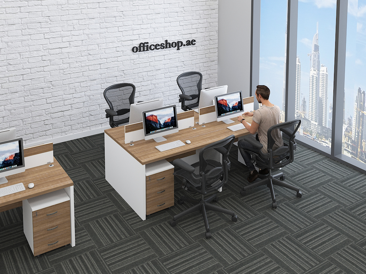 4 Person Workstation Desk in Dubai, UAE | Custom Made Workstation