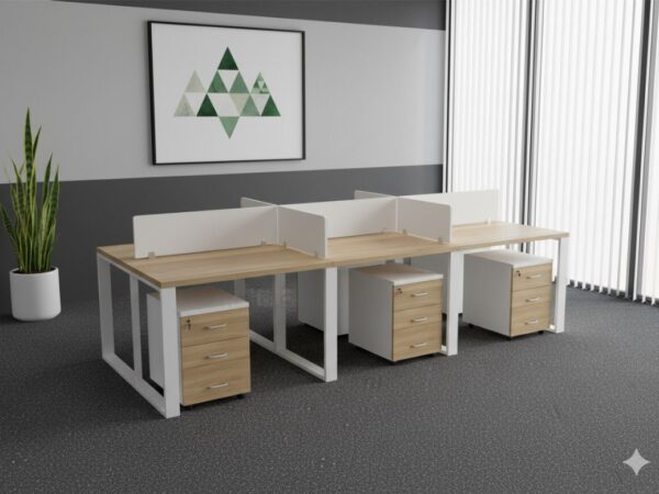 Aby 6 Person Office Workstation