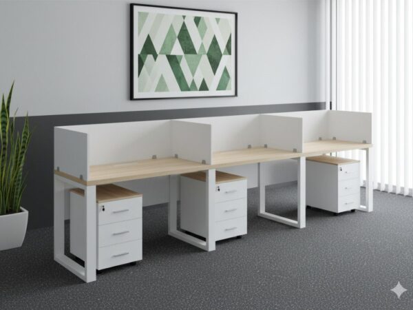Amber 3 Person Workstation