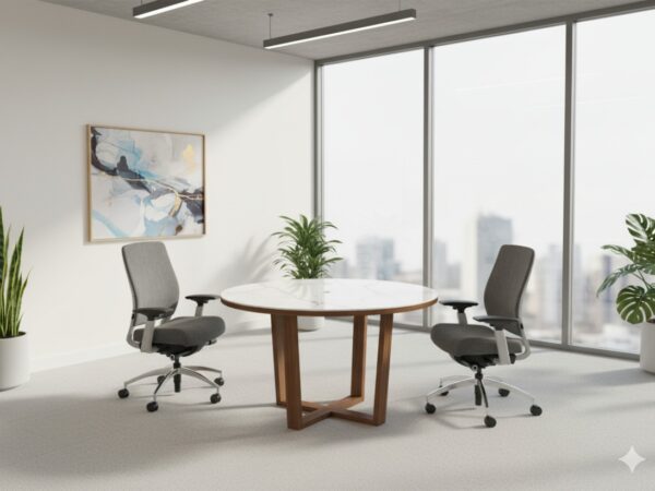 marble round meeting table