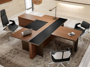 Executive Desk With Conversation Table