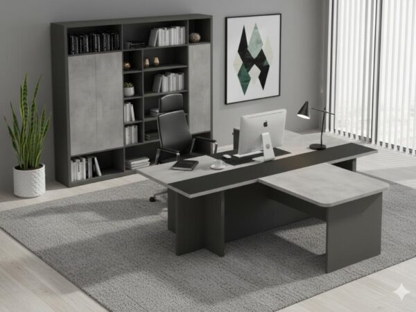 Executive Desk With Meeting Table