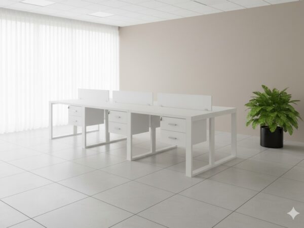 amber 6 person workstation