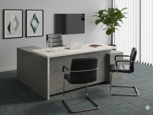 liz executive desk with right return