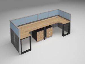 Boe 2 person workstation with side partition