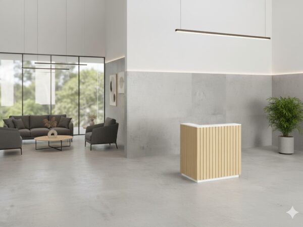 allay smallest reception desk