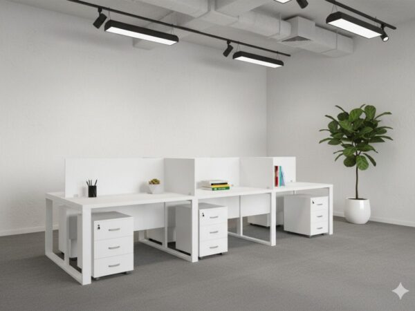 Domino 6 Person Workstation Desk