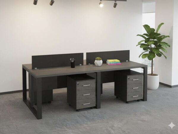 Solar 4 Person Workstation Desk