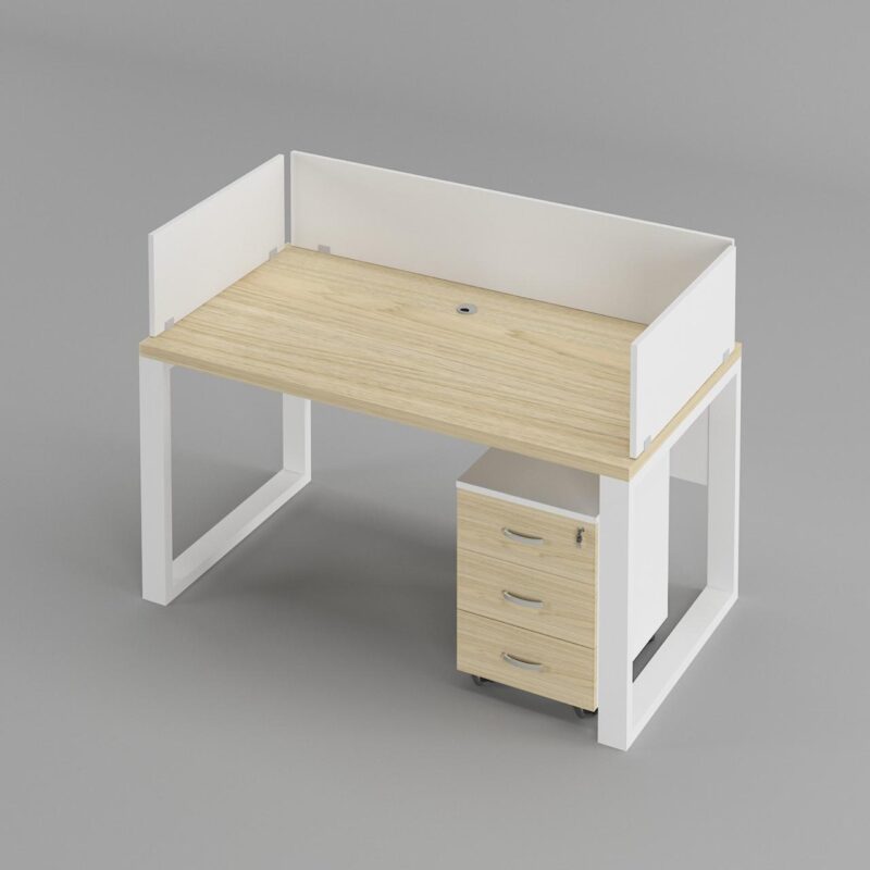 1-person workstation desk with partition