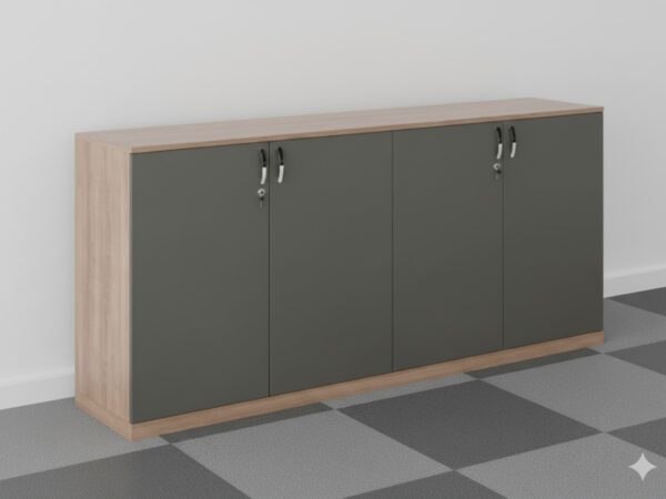 4 door wooden storage cabinet