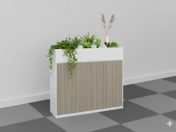 Verde Office Storage Cabinet With Planter