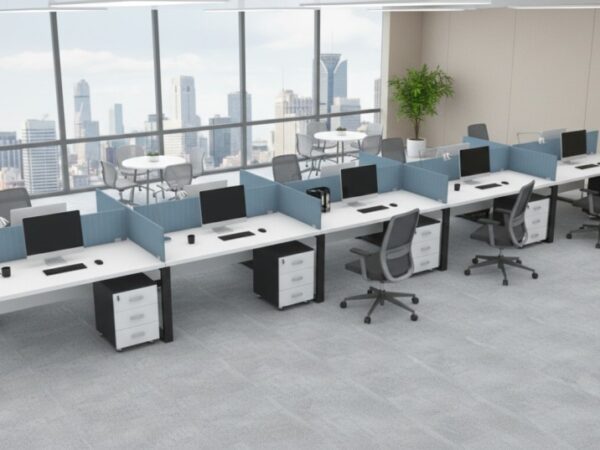 Joy 10 Person Workstation Desk in Dubai – Modern Office Bench System